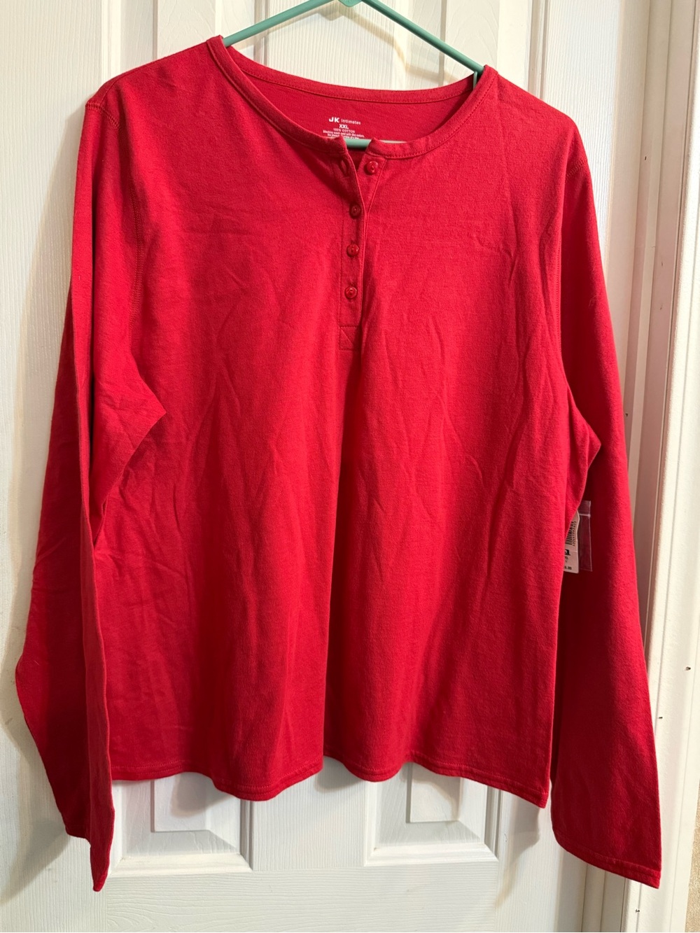 Classic Red Long-Sleeve JK Intimates Top